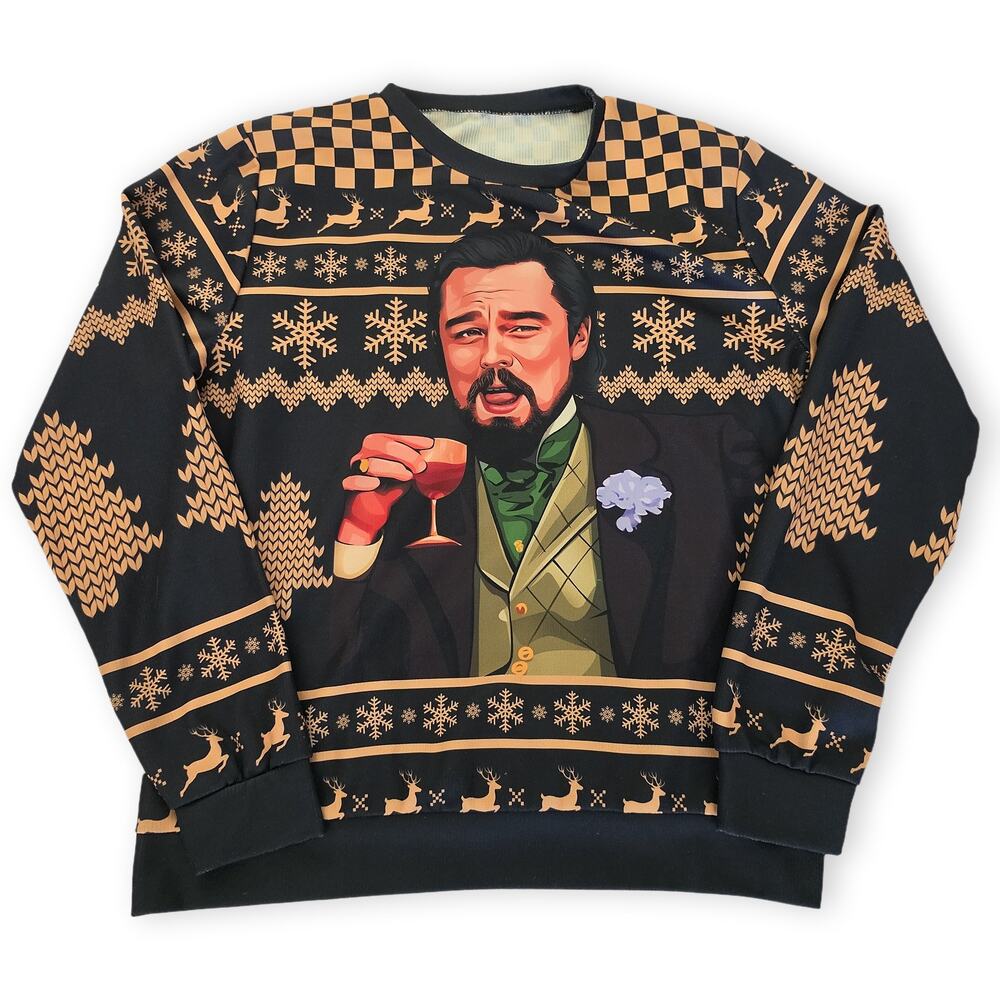Unbranded Unisex Ugly Christmas Novelty Geometric Sweater Multicolor Size L